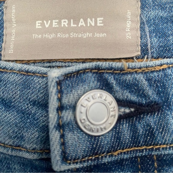 Everlane High-Rise Straight Leg Jeans – Size 25 Regular - Picture 3 of 10